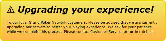 Message on 5Dimes Website About Poker Maintenance