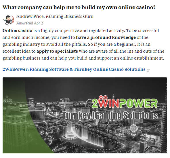Answer About 2WinPower at Quora
