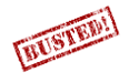 Stamped Word “Busted!”