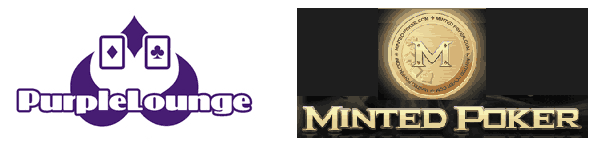 Logos of Minted Poker and Purple Lounge