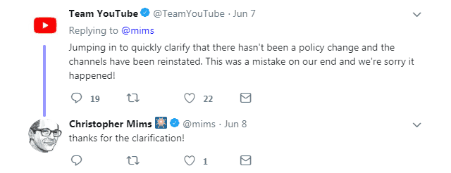 Twitter Post From YouTube