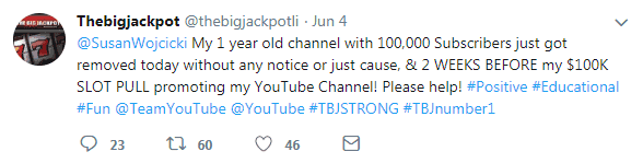 YouTube Channel With 100K+ Subscribers Suspended