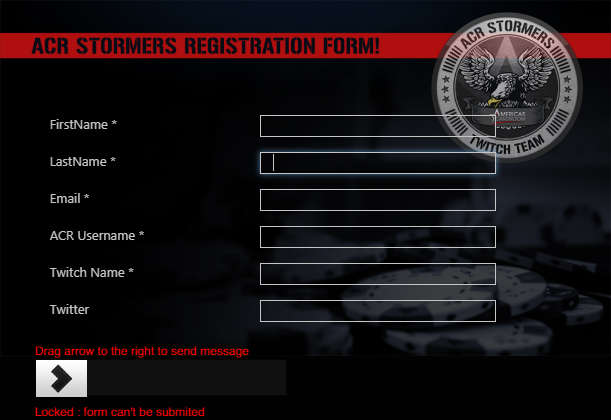 Registration Form for ACR Stormers Program
