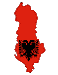 Flag Map of Albania