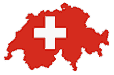 Flag Map of Switzerland
