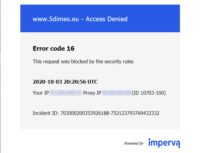 5Dimes Access Denied