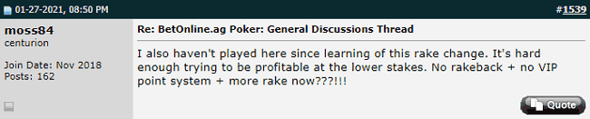 Forumite Quits BetOnline
