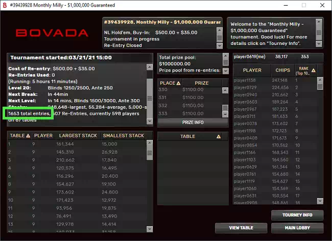 Milly Lobby After Late Registration Ended