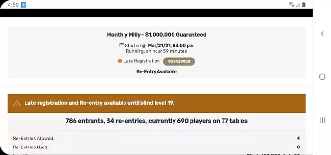 Mobile Lobby at Bovada