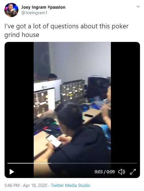 Tweet From ChicagoJoey About PPPoker