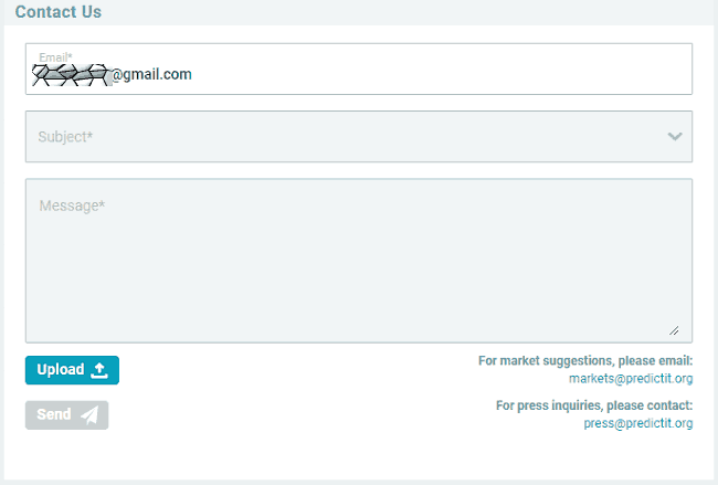 PredictIt Contact Form