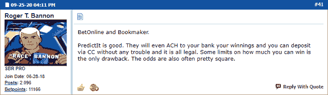 Comment on PredictIt at SportsBookReview