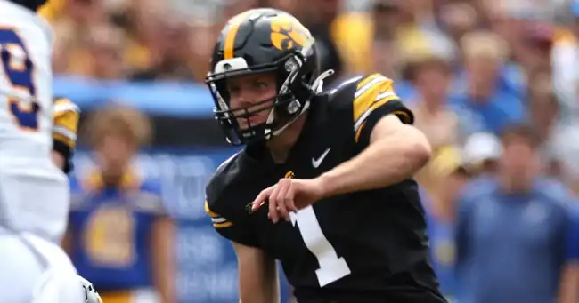 Aaron Blom is a kicker for the Iowa Hawkeyes