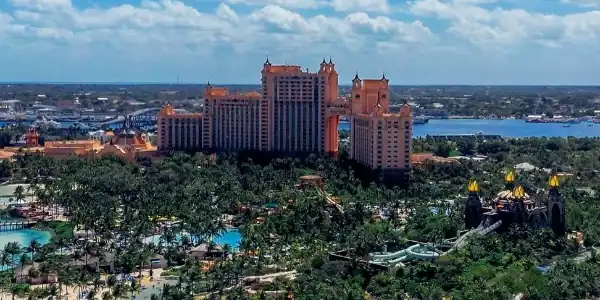 The Atlantis Resort consists of hotels, restaurants, a marina, a casino, a waterpark, nightclubs, and more