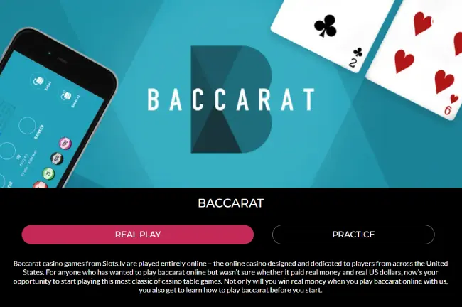 Most interactive casinos let you play baccarat for real money or play free baccarat online