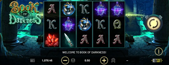 Mobile Gameplay on Book of Darkness Slot