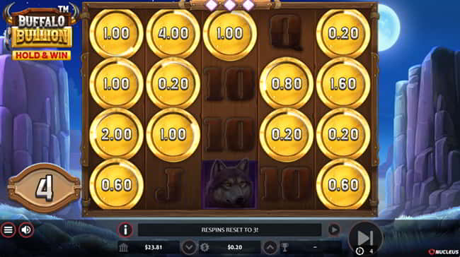 Get six numbered balls at the same time to start the Hold and Win Feature