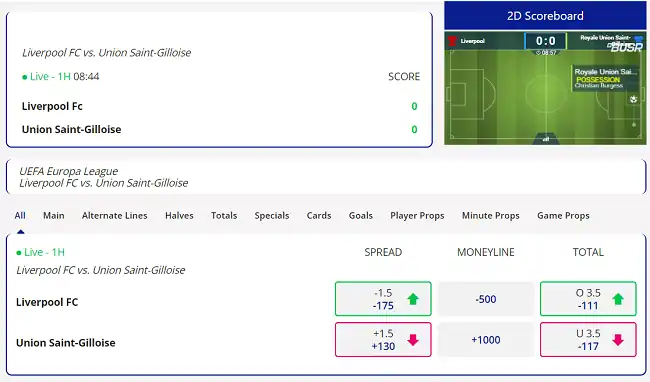 Place additional bets even after the game starts with BUSR Live Betting
