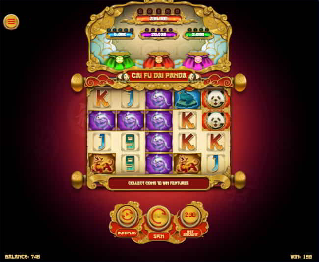 Lucky Rebel supports practice mode play with fun chips