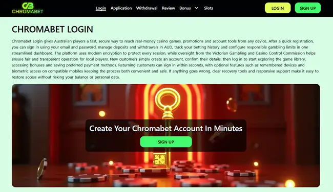 Chromabet Affiliate Site