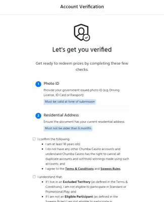 Chumba ID Verification