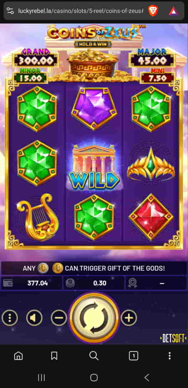 Almost every game at Lucky Rebel works on mobile