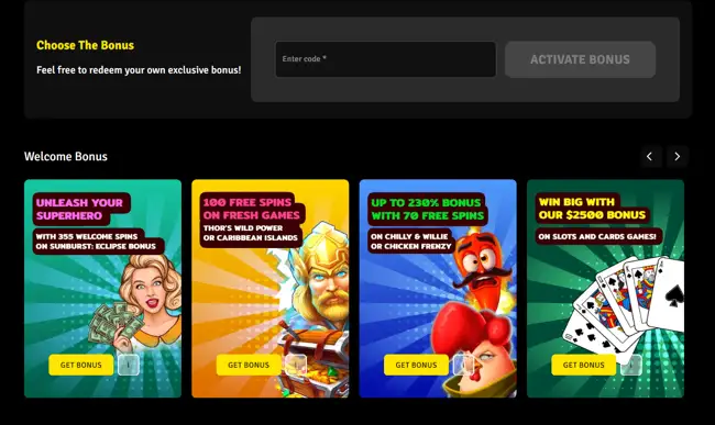 Comic Play Casino Promotions
