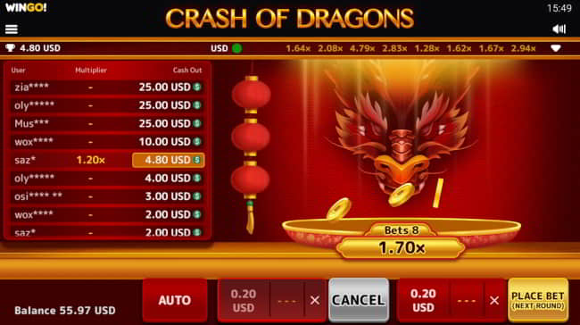 Crash of Dragons has an RTP in excess of 97%