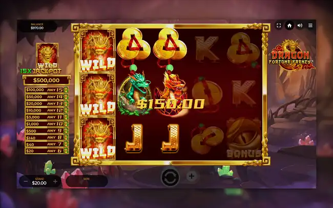 Collect 15 wild symbols to win 25,000 times your bet