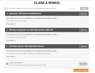Choose the 600% bonus if you're depositing with Bitcoin