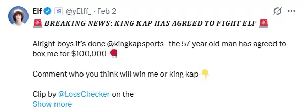 Ryan “Elf” Noel is already arranging more fights