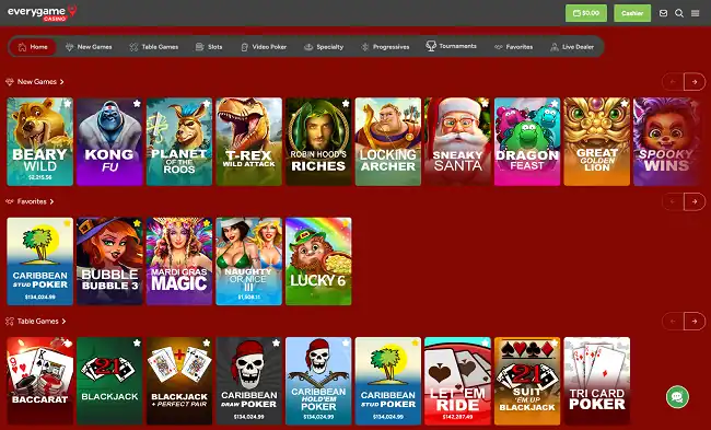 Lobby of Everygame Red