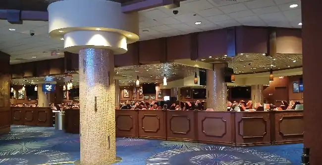 There are 28 tables in the poker room at Harrah's AC