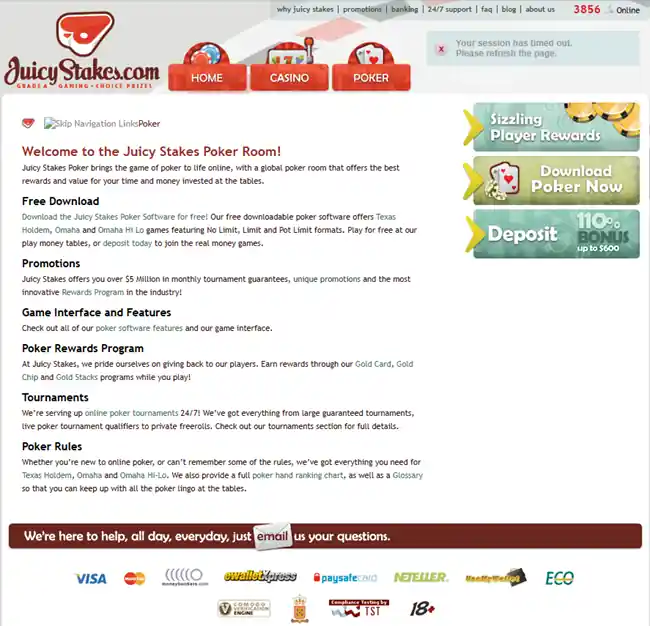 Juicy Stakes began life as a skin on the Cake Poker Network