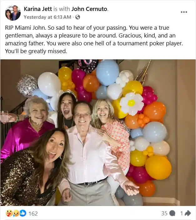 Facebook Post About Miami John Cernuto