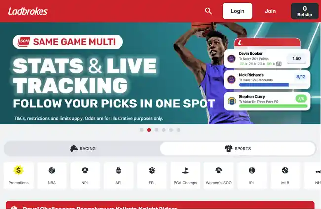 Ladbrokes Website
