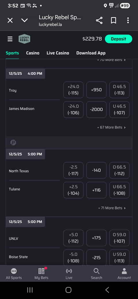 You can bet at Lucky Rebel from virtually any smartphone