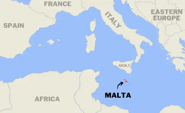 Malta is an island country just south of Italy