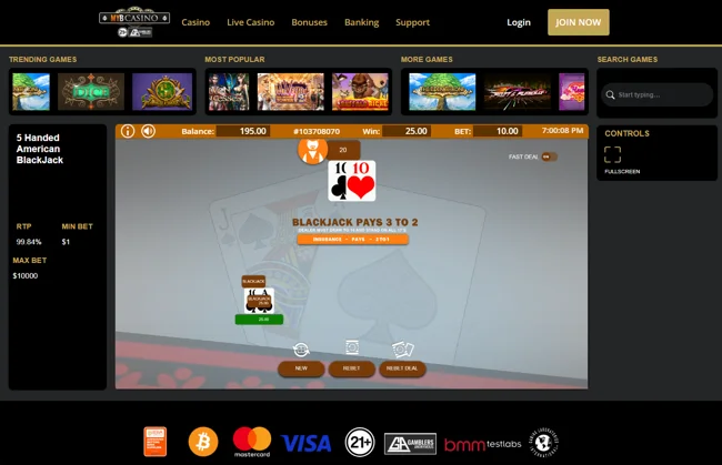 MYB Casino Blackjack