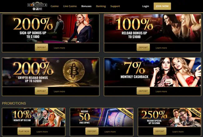 MYB Casino Promotions