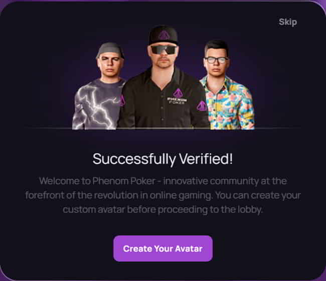 Once your identification has been verified, you can begin to play