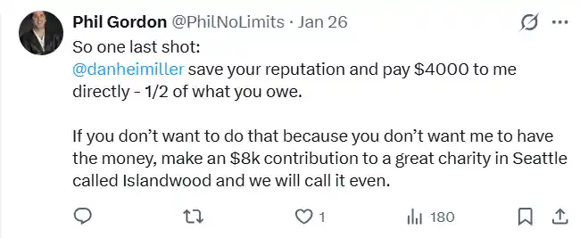 Gordon Offer to Heimiller X Post