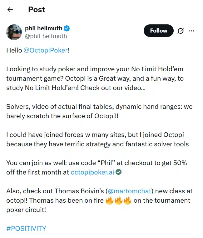 Phil Hellmuth X Post