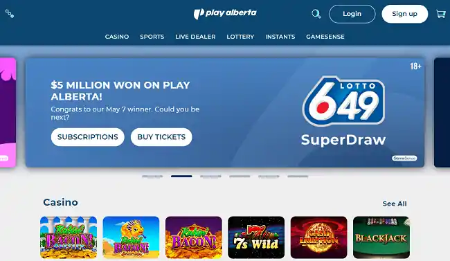 PlayAlberta is a provincially run online gaming sites in Alberta