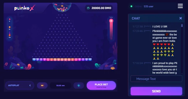 Plinko X Chat Feature