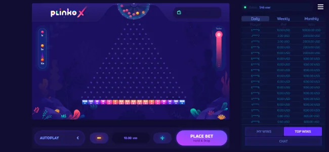 Plinko X game