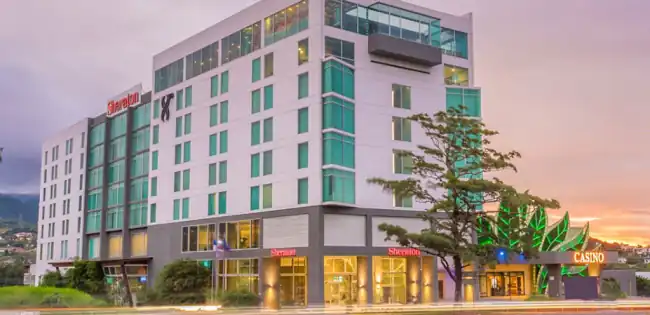 The Sheraton San Jose is a few miles outside the city in the suburb of Escazú