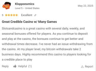 “Klopponomics” on chipy likes the bonuses at SlotsandCasino