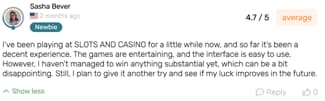 User “Sasha Bever” on lcb.org likes the games and interface at SlotsandCasino