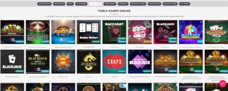 Blackjack, Roulette, and other table games at SlotsandCasino